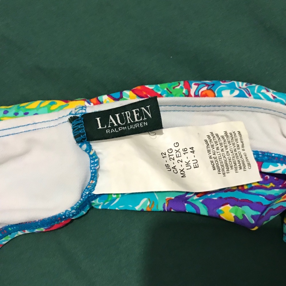 Lauren Ralph Lauren Two-piece Swimsuit Sz 12/14 - Picture 5 of 5